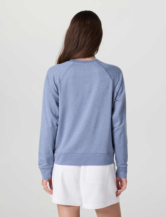 Long Sleeve Halo Crew - Blue Heron Heather