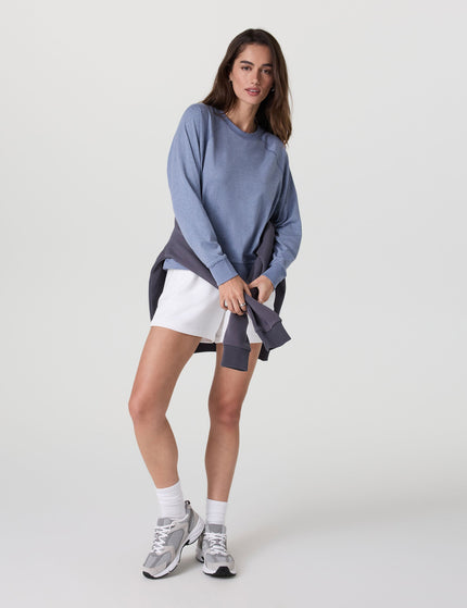 Vuori Long Sleeve Halo Crew - Blue Heron Heatherimage6- The Sports Edit