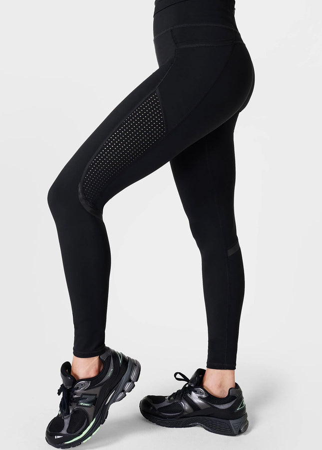 High-Waisted Wrapping Mesh Paneled 7/8 Legging - Fabletics