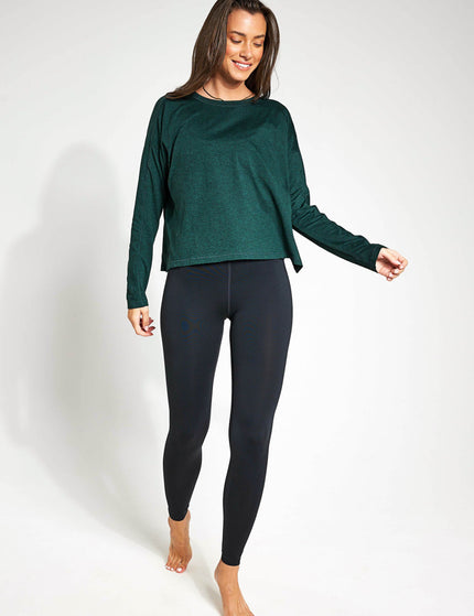 Girlfriend Collective ReSet Long Sleeve Tee - Mossimage3- The Sports Edit
