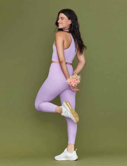 Girlfriend Collective Compressive High Waisted 7/8 Legging - Lilacimage8- The Sports Edit
