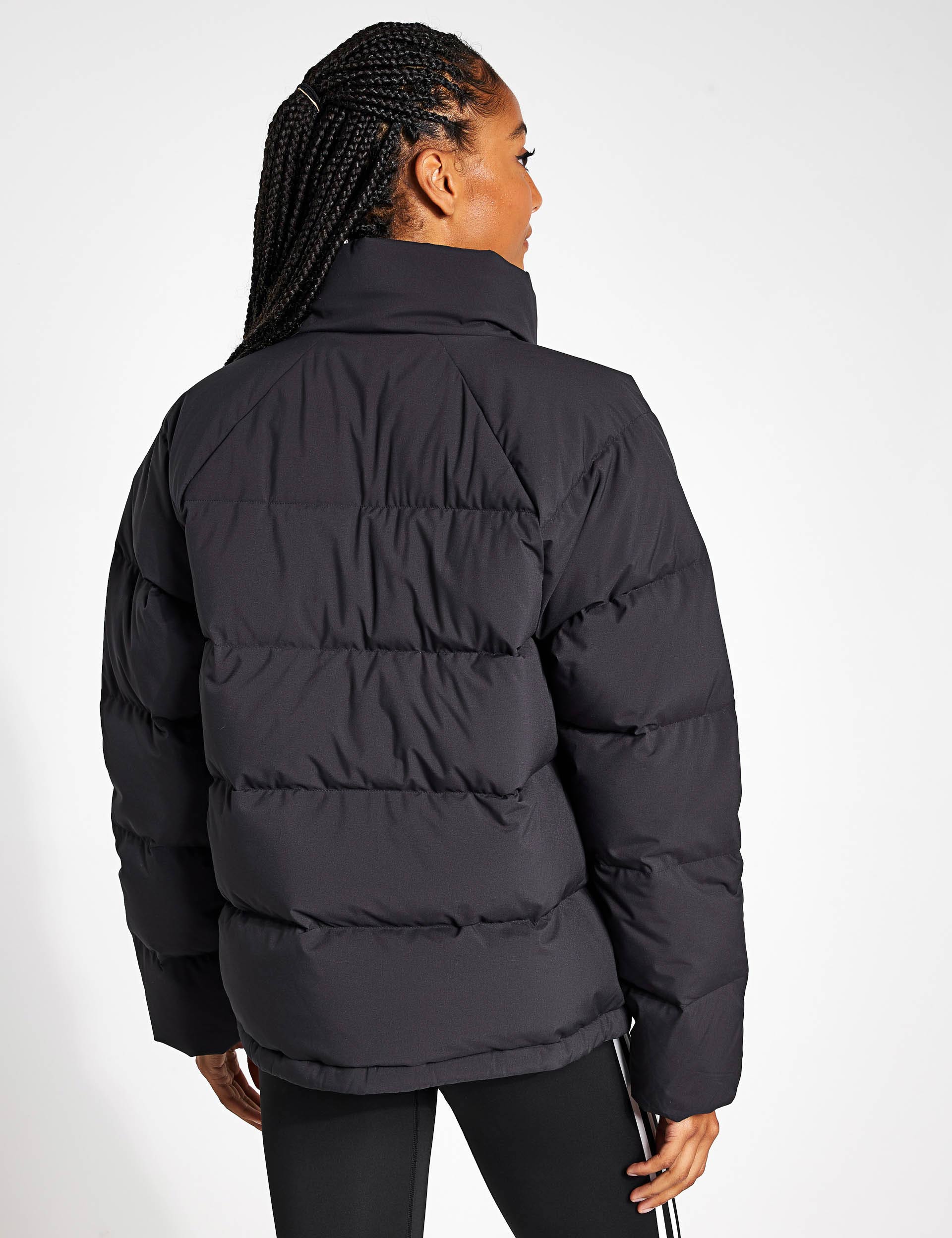 adidas | Helionic Relaxed Down Jacket - Black | The Sports Edit