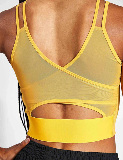Adidas HIIT HEAT.RDY Crop Tank Top - Preloved Yellowimage4- The Sports Edit