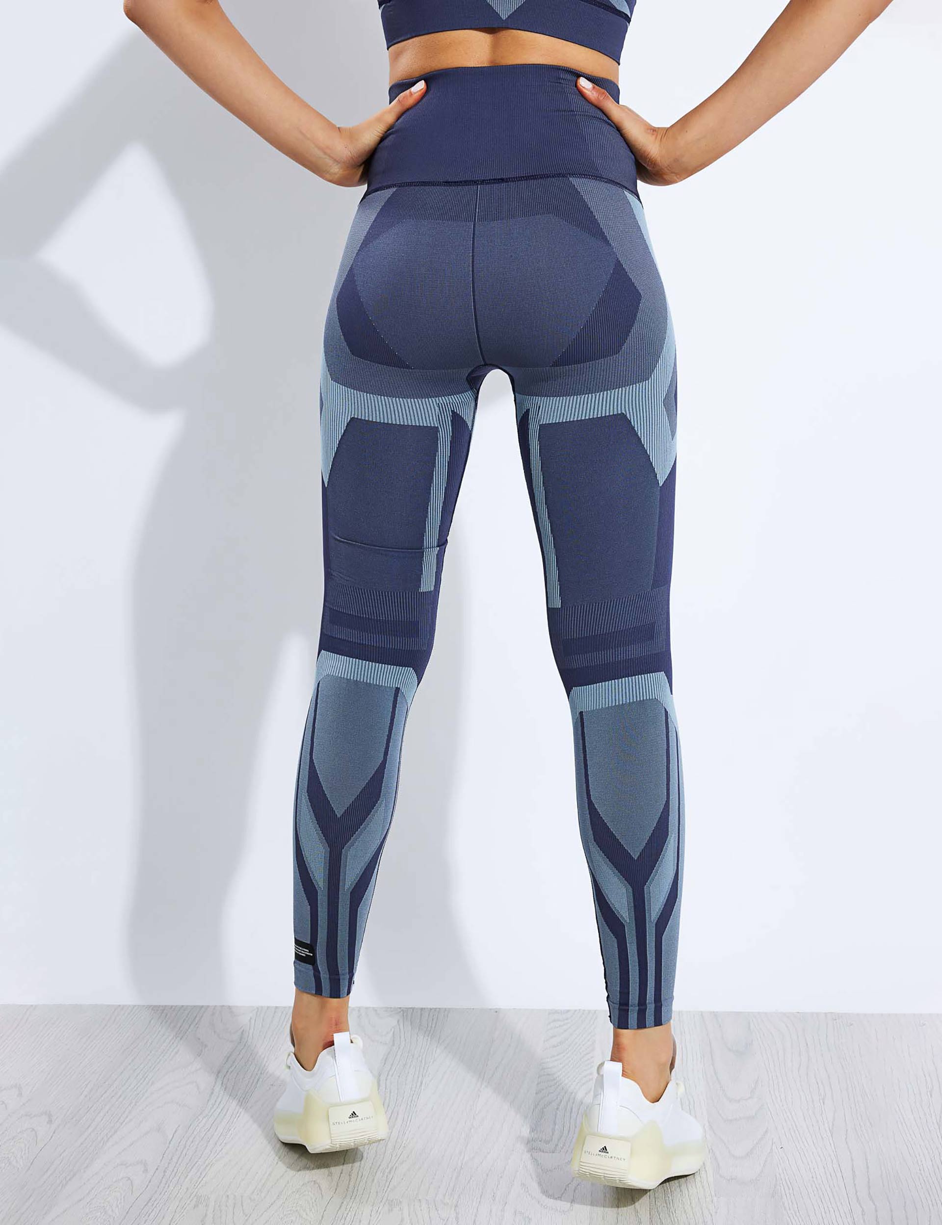 Adidas Formotion Sculpt Two-Tone Tights - Shadow Navy/Magic Greyimage3- The Sports Edit
