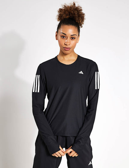 adidas Own The Run Long Sleeve Tee - Blackimage4- The Sports Edit