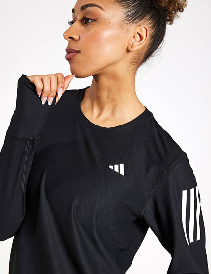 adidas Own The Run Long Sleeve Tee - Blackimage8- The Sports Edit