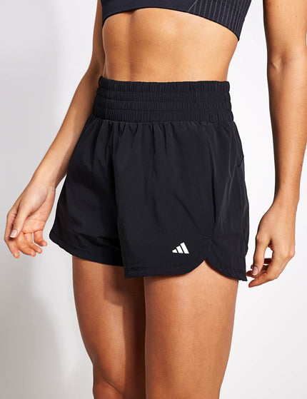 adidas Pacer Stretch-Woven Zipper Pocket Lux Shorts - Blackimage1- The Sports Edit