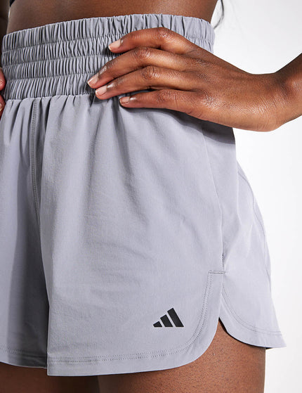 adidas Pacer Stretch-Woven Zipper Pocket Lux Shorts - Grey Threeimage4- The Sports Edit