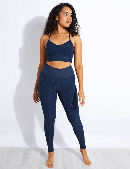 Alo Yoga High Waisted Alosoft Lounge Legging - Rich Navy Heatherimage3- The Sports Edit