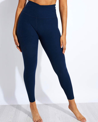 Spacedye At Your Leisure High Waisted Midi Legging - Nocturnal Navy