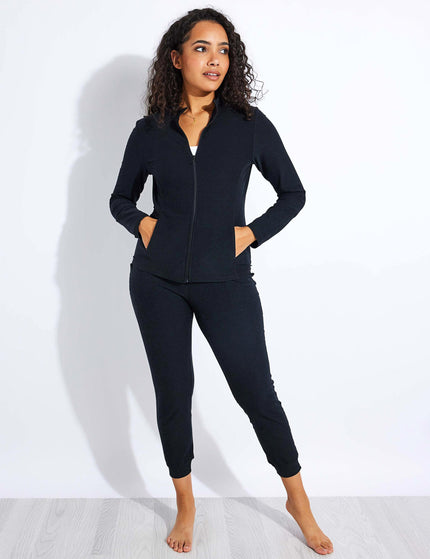 Beyond Yoga Spacedye On The Go Mock Neck Jacket - Darkest Nightimage3- The Sports Edit