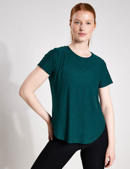 Beyond Yoga Featherweight On the Down Low Tee - Lunar Teal Heatherimage1- The Sports Edit