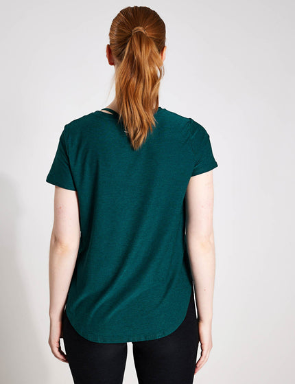 Beyond Yoga Featherweight On the Down Low Tee - Lunar Teal Heatherimage2- The Sports Edit