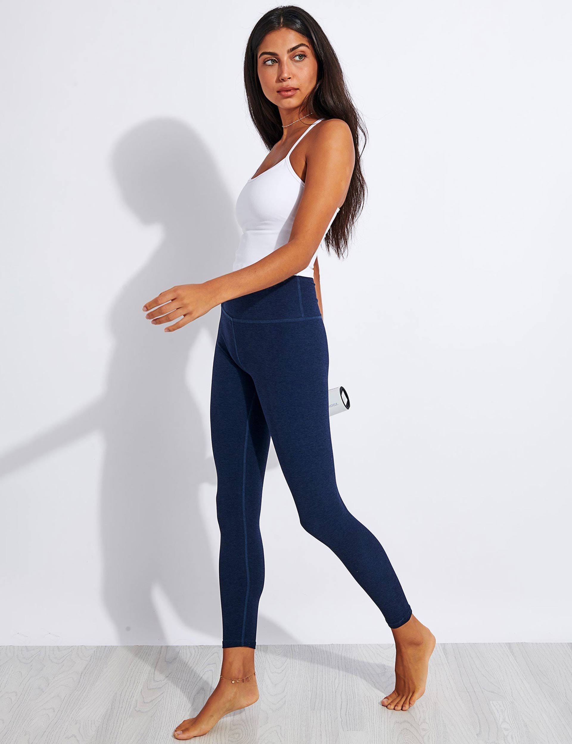 Spacedye At Your Leisure High Waisted Midi Legging - Nocturnal Navy