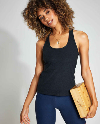 Spacedye Step Up Racerback Tank - Darkest Night