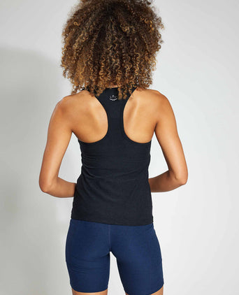 Spacedye Step Up Racerback Tank - Darkest Night