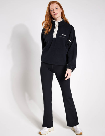 Columbia Helvetia Cropped Half Snap Fleece - Blackimage4- The Sports Edit