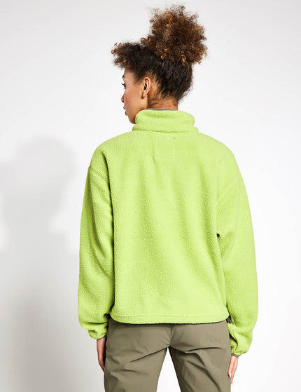 Columbia Helvetia Cropped Half Snap Fleece - Napa Green/Whisper/Stone Greenimage2- The Sports Edit