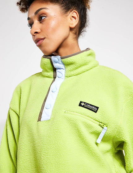 Columbia Helvetia Cropped Half Snap Fleece - Napa Green/Whisper/Stone Greenimage3- The Sports Edit