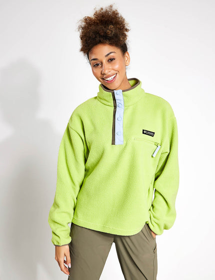 Columbia Helvetia Cropped Half Snap Fleece - Napa Green/Whisper/Stone Greenimage1- The Sports Edit