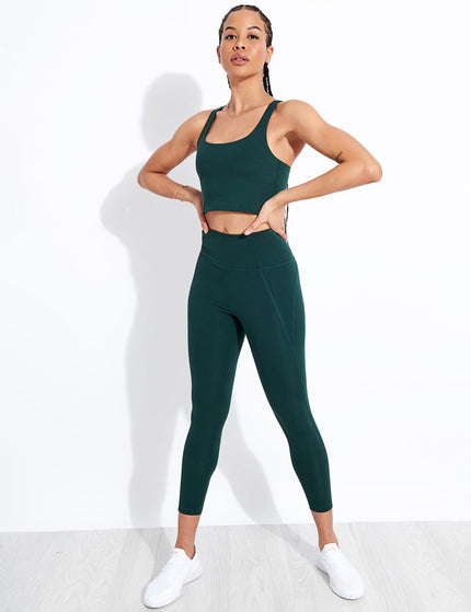 Girlfriend Collective Compressive High Waisted 7/8 Legging - Mossimage2- The Sports Edit