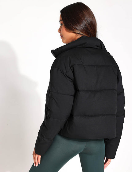 Girlfriend Collective Cropped Puffer Jacket - Blackimage2- The Sports Edit
