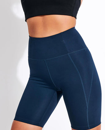 High Waisted Bike Short - Midnight