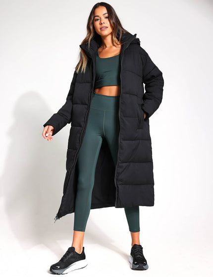 Girlfriend Collective Long Puffer Jacket - Blackimage1- The Sports Edit