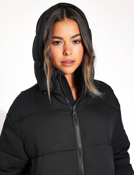 Girlfriend Collective Long Puffer Jacket - Blackimage4- The Sports Edit