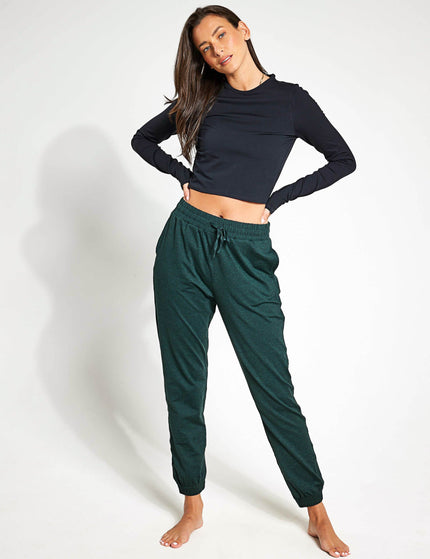 Girlfriend Collective ReSet Cropped Long Sleeve - Blackimage3- The Sports Edit