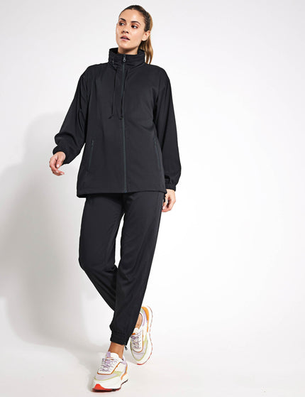 Girlfriend Collective Sideline Full-Zip Windbreaker - Blackimage8- The Sports Edit