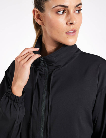 Girlfriend Collective Sideline Full-Zip Windbreaker - Blackimage4- The Sports Edit