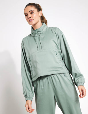 Hummingbird Half Zip Windbreaker - Chinoiserie