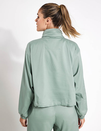 Girlfriend Collective Hummingbird Half Zip Windbreaker - Chinoiserieimage5- The Sports Edit