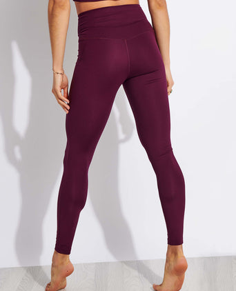 Compressive High Waisted Legging - Plum