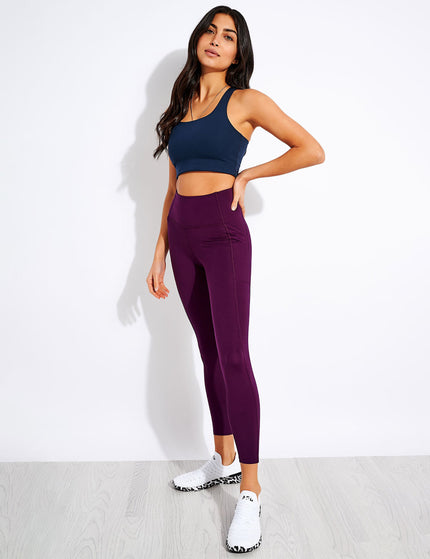 Girlfriend Collective High Waisted 7/8 Pocket Legging - Plumimage3- The Sports Edit