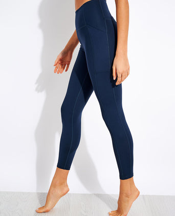 High Waisted 7/8 Pocket Legging - Midnight