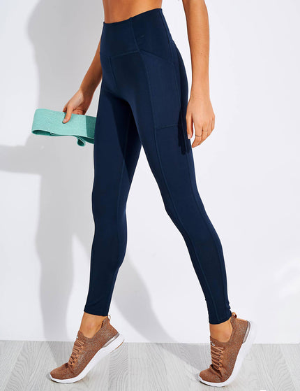 Girlfriend Collective High Waisted Pocket Legging - Midnightimage1- The Sports Edit