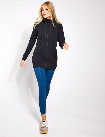 Goodmove Cotton Rich Longline Hoodie - Blackimage5- The Sports Edit