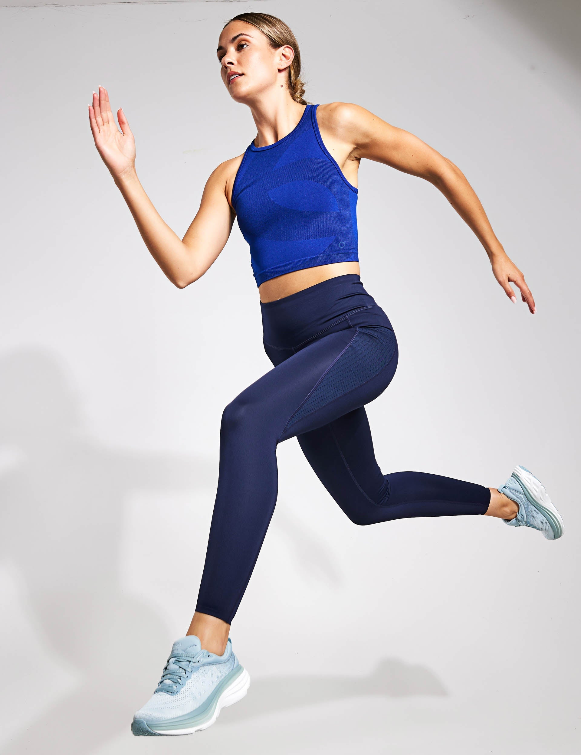 Nike, One High-Rise Leggings - Industrial Blue/White