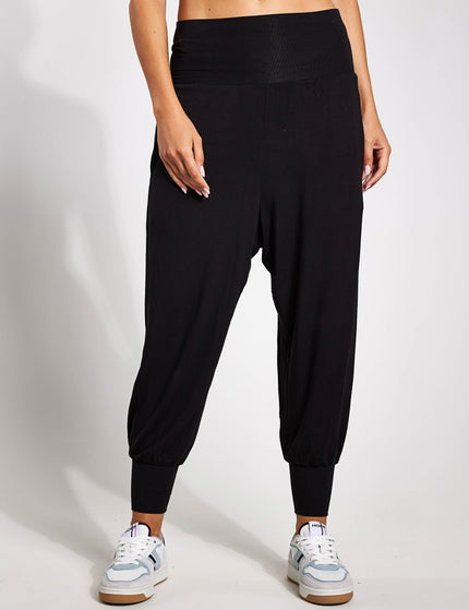 Goodmove High Waisted Hareem Yoga Joggers - Blackimage1- The Sports Edit