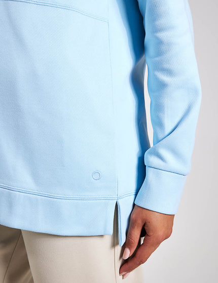 Goodmove Crew Neck Relaxed Longline Sweatshirt - Powder Blueimage3- The Sports Edit