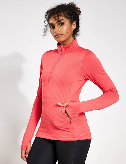 Goodmove Thermal High Neck Run Top - Strawberryimage1- The Sports Edit