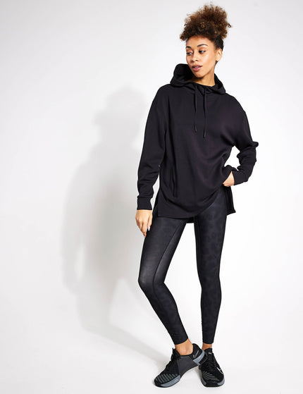 Goodmove Hooded Relaxed Long Sleeve Yoga Hoodie - Blackimage2- The Sports Edit