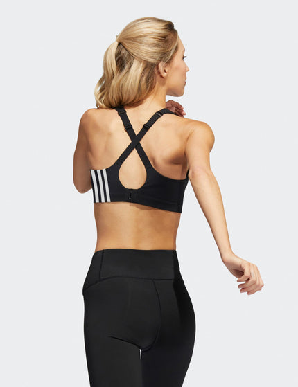 adidas TLRD Impact Training High-Support Bra - Black/Whiteimage2- The Sports Edit