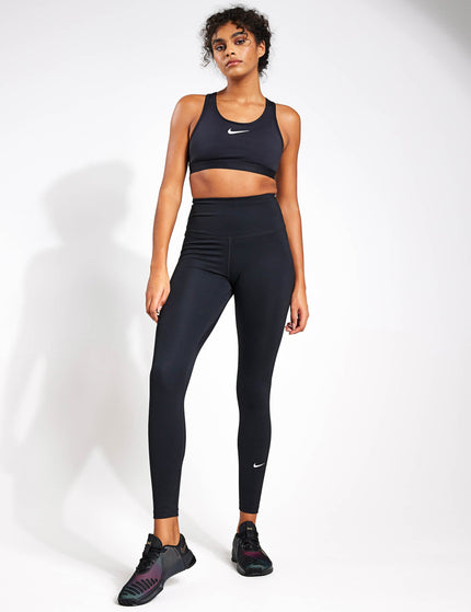 Nike Swoosh High Support Bra - Black/Iron Grey/Whiteimage4- The Sports Edit