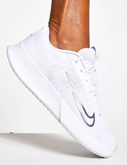 Nike NikeCourt Vapor Lite 2 Shoes - White/Pure Platinum/Metallic Silverimage2- The Sports Edit