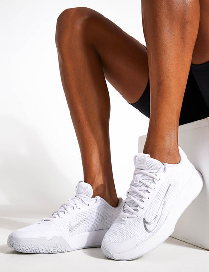 Nike NikeCourt Vapor Lite 2 Shoes - White/Pure Platinum/Metallic Silverimage6- The Sports Edit