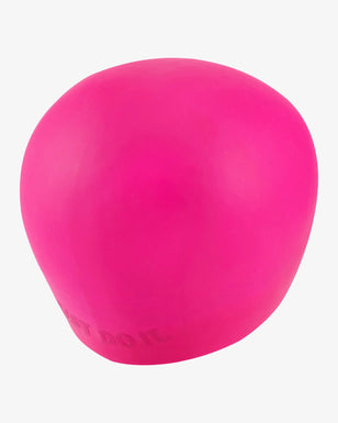 Solid Long Hair Silicone Training Cap - Pink Prime