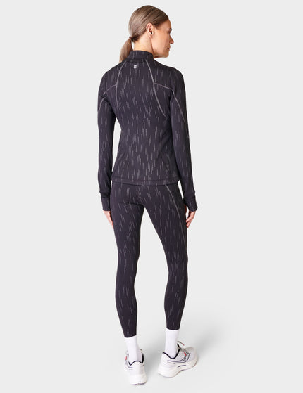Sweaty Betty Therma Boost Running Zip Up - Grey Reflective Printimage2- The Sports Edit